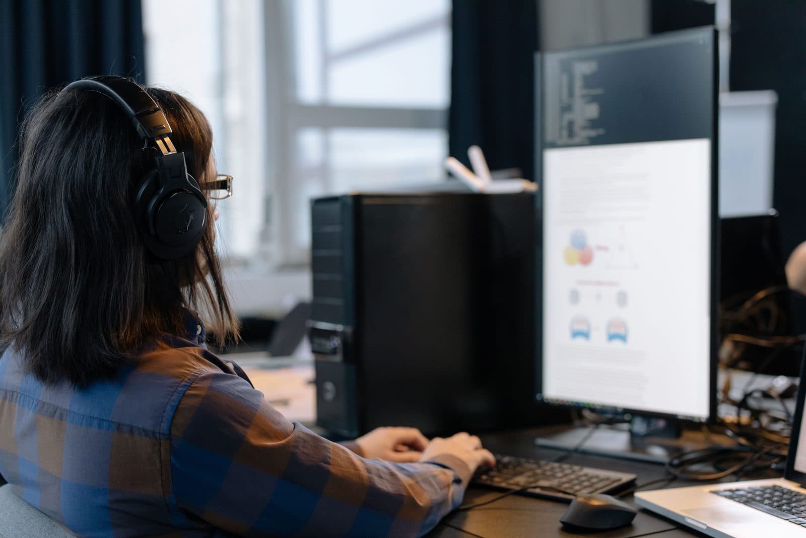 A virtual assistant's organized admin workspace